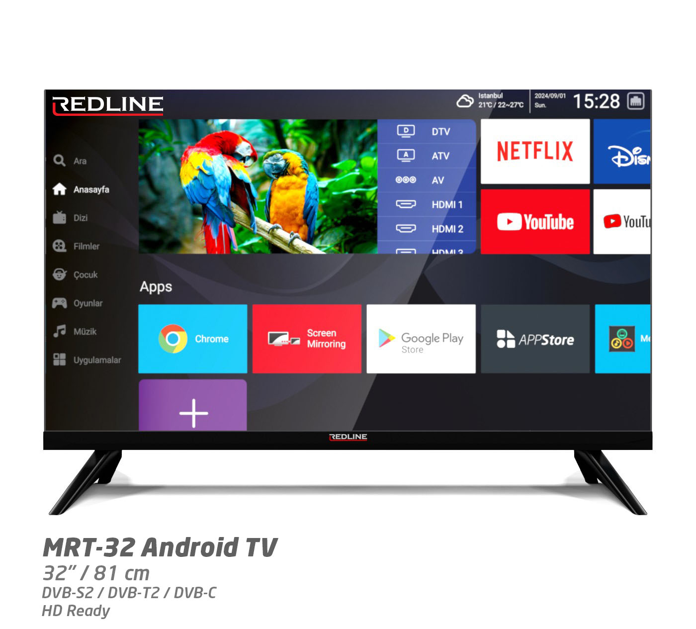 REDLİNE SIFIR TV SATIŞ 32 İNC